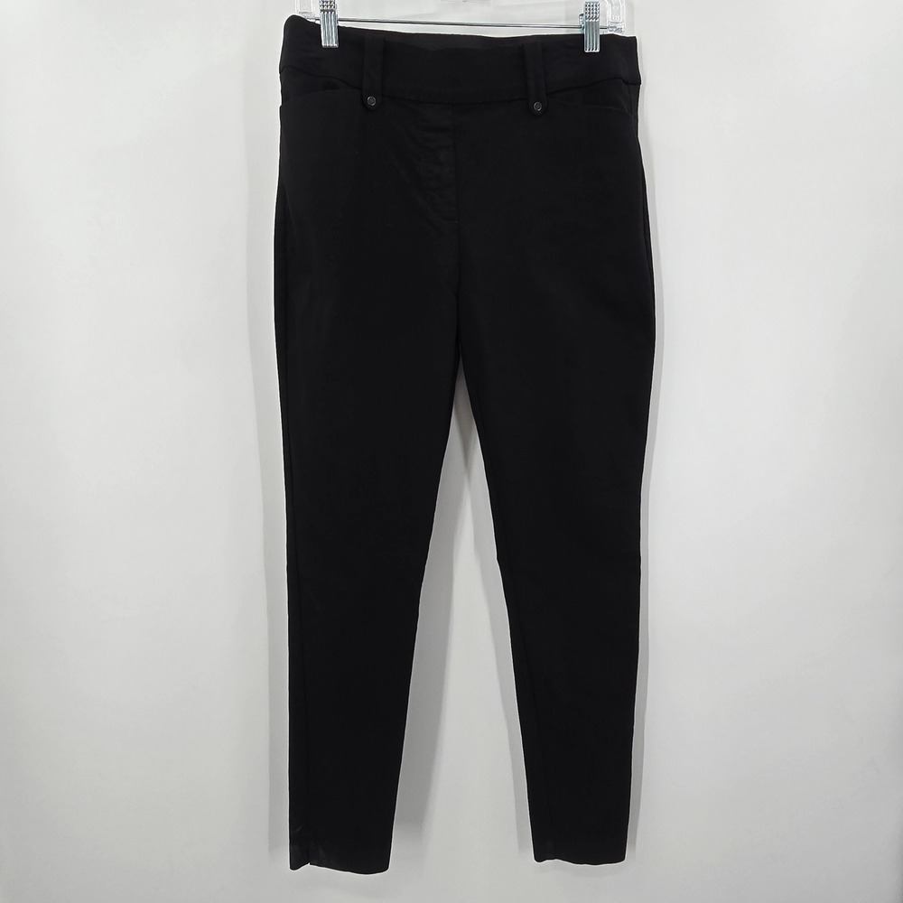Maurices Womens Black Pull On Skinny Dress Pants Size M Medium Stretch